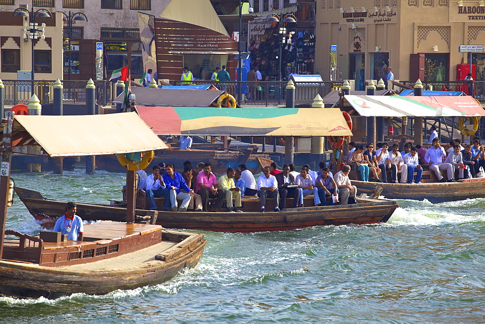 Ferries on Dubai Creek, Dubai, United Arab Emirates, Middle East