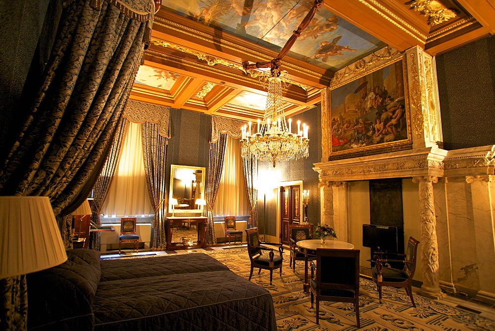 Bedroom in Royal Palace, Amsterdam, Netherlands, Europe