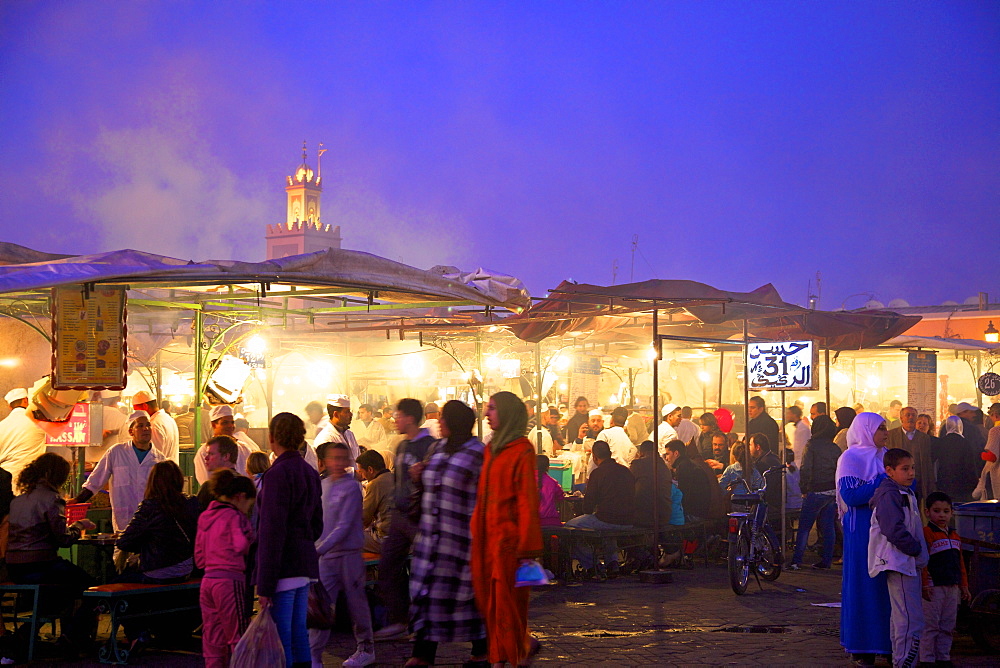 The Night Market, Jemaa El Fna Square, Marrakech, Morocco, North Africa, Africa 