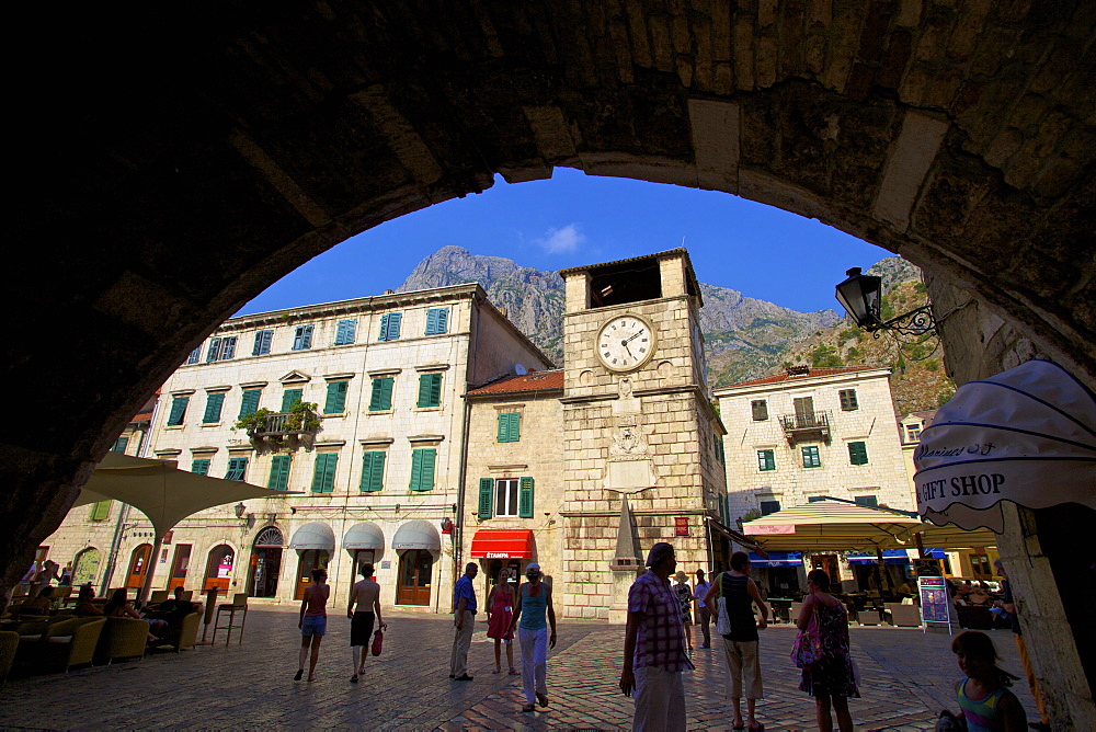 Entrance to Old Town, Kotor, UNESCO World Heritage Site, Montenegro, Europe 