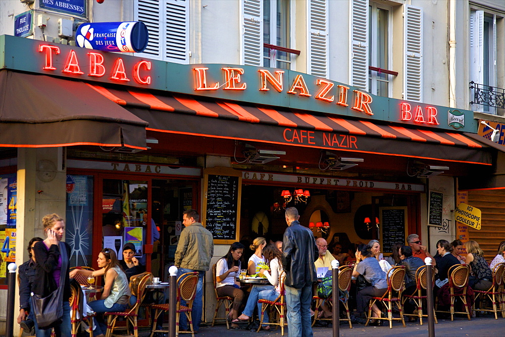 Outdoor Restaurant in Montmartre, Paris, France, Europe