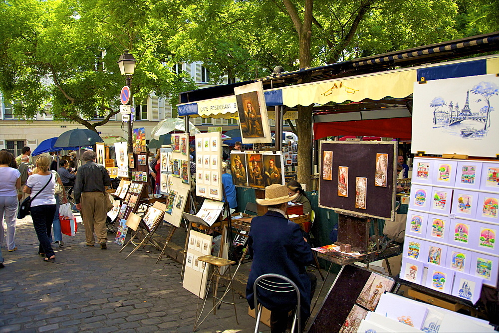 Artists' Market, Montmartre, Paris, France, Europe