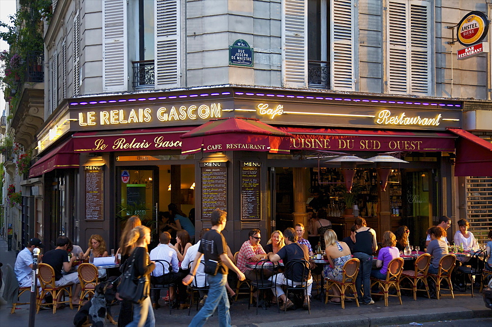 Restaurant in Montmartre, Paris, France, Europe