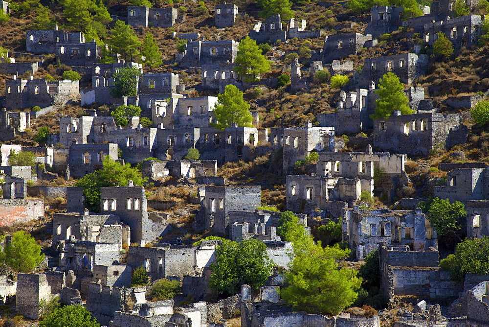 Ghost Town of Kayakoy, Anatolia, Turkey, Asia Minor, Eurasia