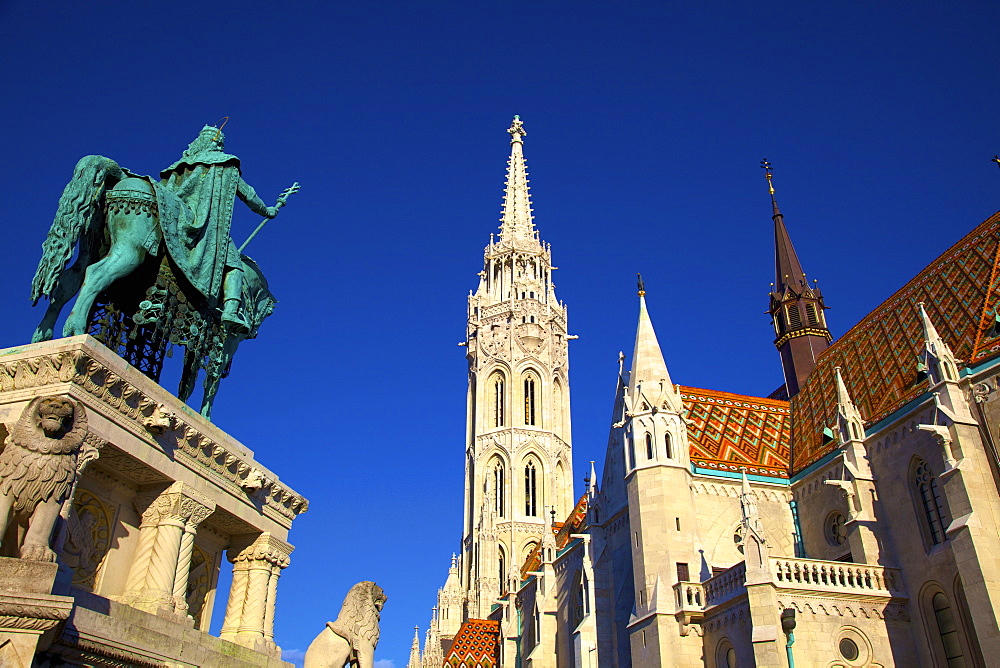 Matyas Church (Matthias Church) at Fisherman's Bastion, Budapest, Hungary, Europe 