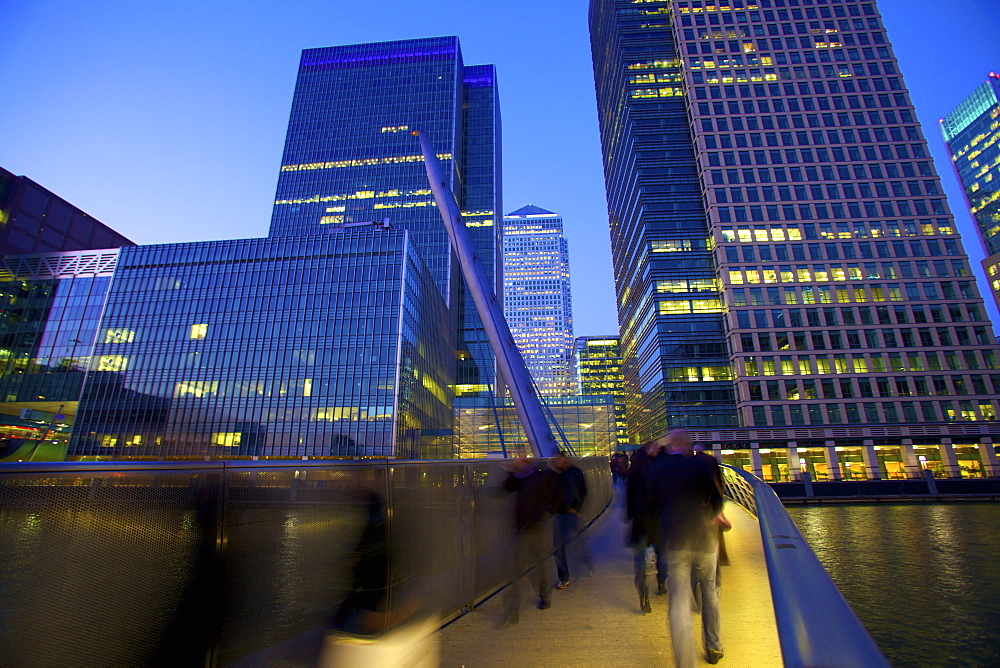 Canary Wharf office buildings, Docklands, London, United Kingdom, Europe