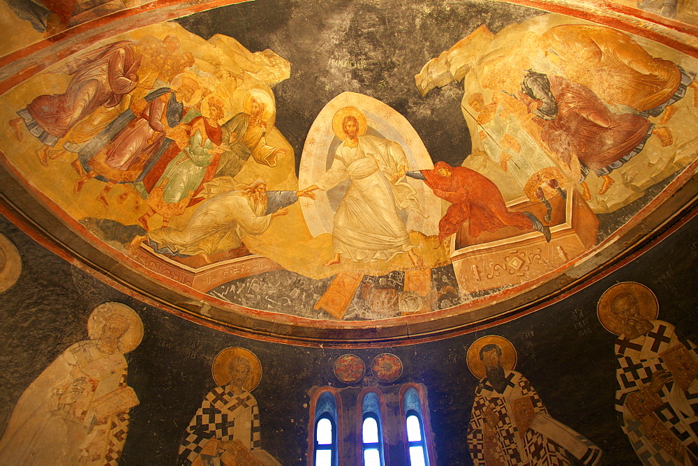 Anastis fresco, interior of Church of St. Saviour in Chora (Kariye Camii), UNESCO World Heritage Site, Istanbul, Turkey,  Turkey, Europe 