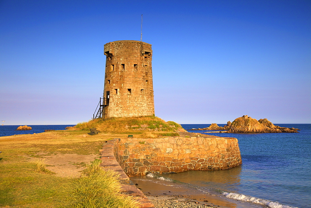 Jersey Round Tower, Le Hocq, St. Clement, Jersey, Channel Islands,Europe 