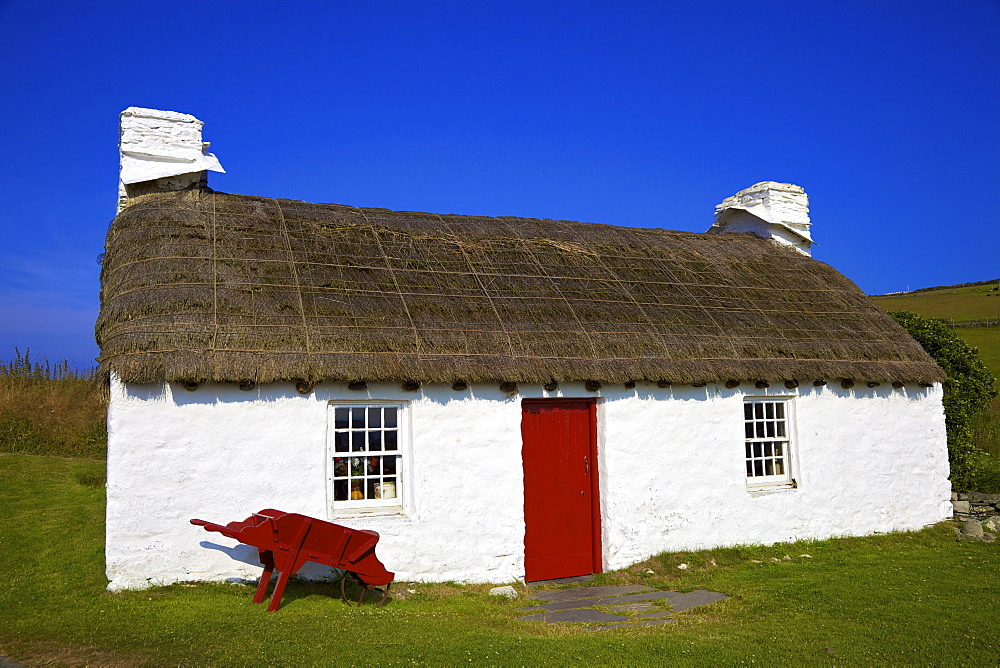 Traditional house, Cregneash, Isle of Man,Europe