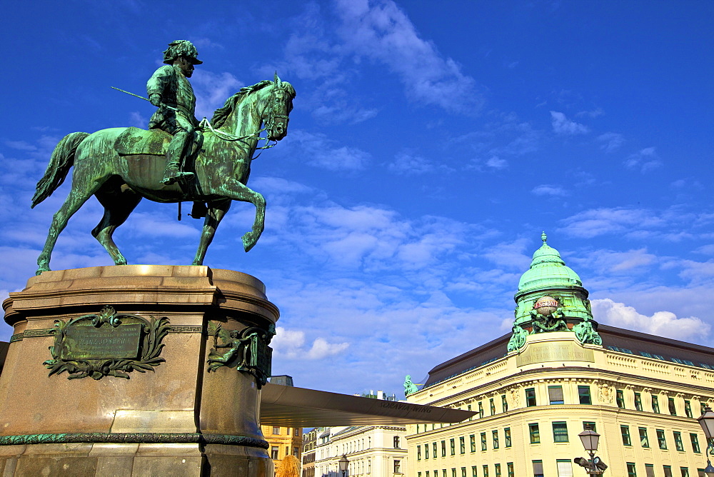 Statue of Franz Joseph I, Vienna, Austria, Europe 