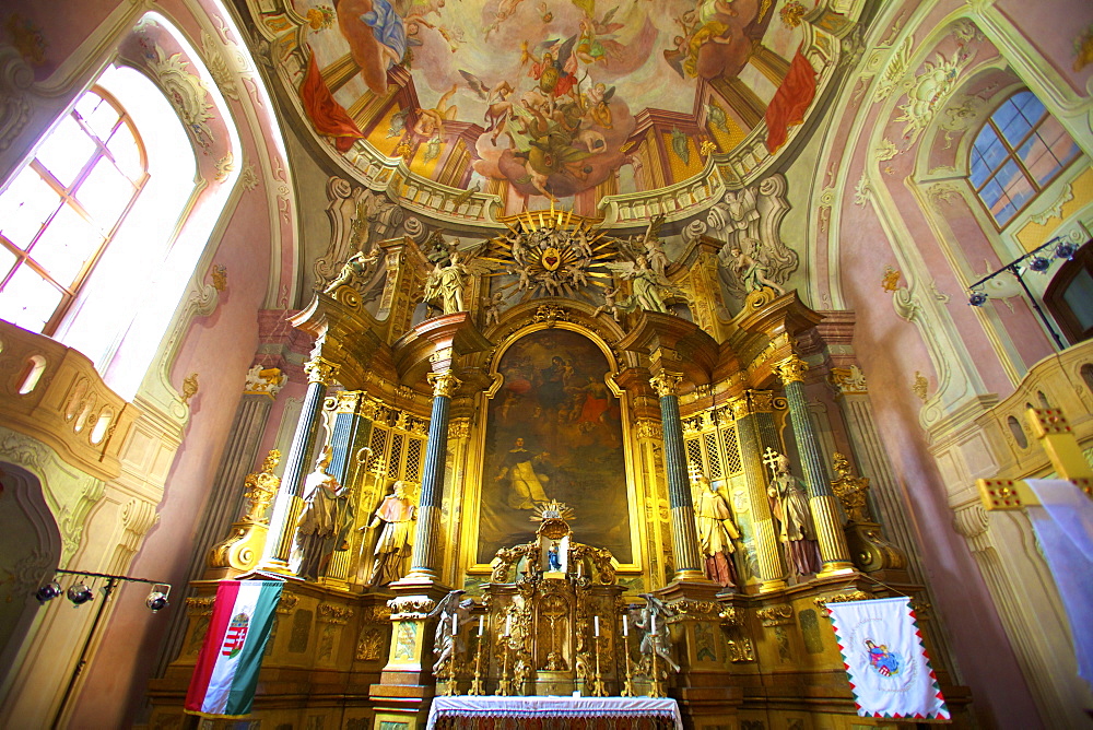 Interior of St. Michael's City Church, Budapest, Hungary, Europe 