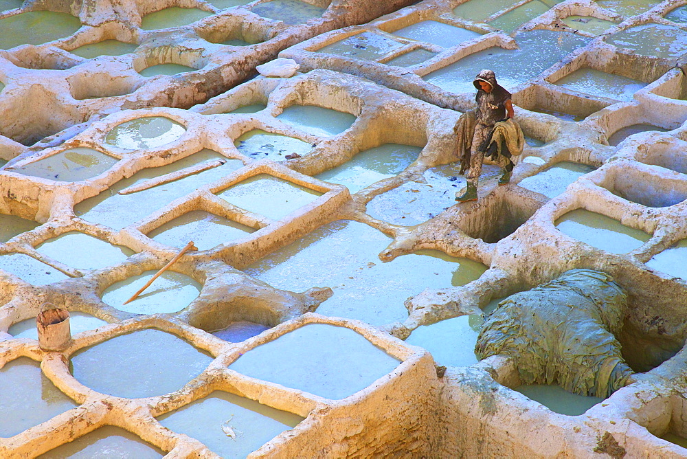 Tanneries, Fez, Morocco, North Africa, Africa