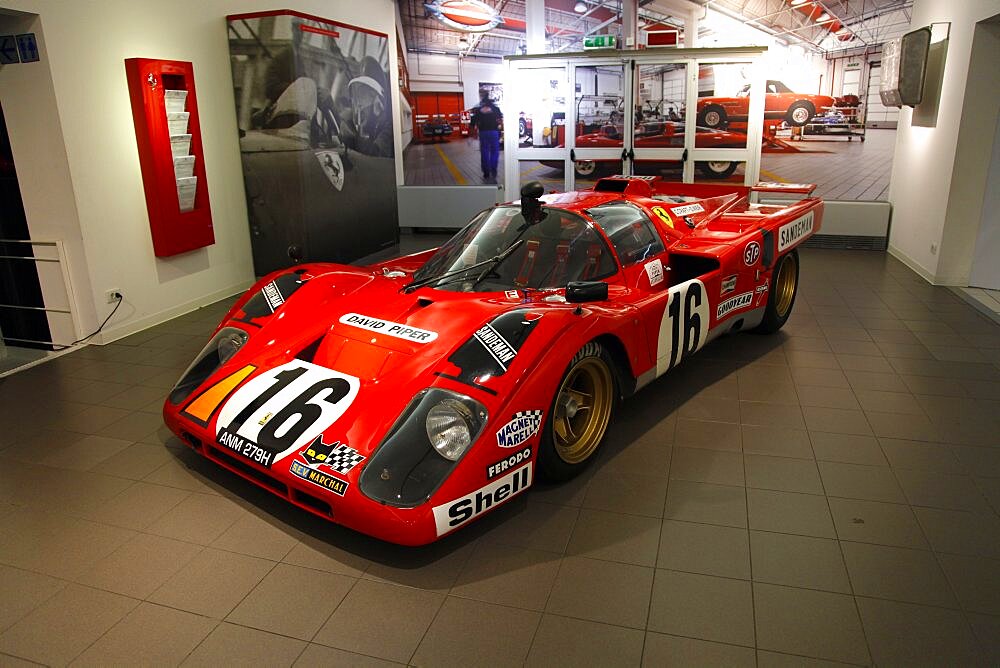 Red Ferrari 512 Racing Car produced in 1971, Maranello, Emilia-Romagna, Italy, Europe