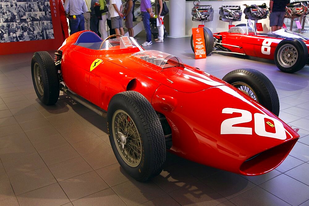 Red Ferrari 246 F1 Racing Car produced in 1958, Maranello, Emilia-Romagna, Italy, Europe