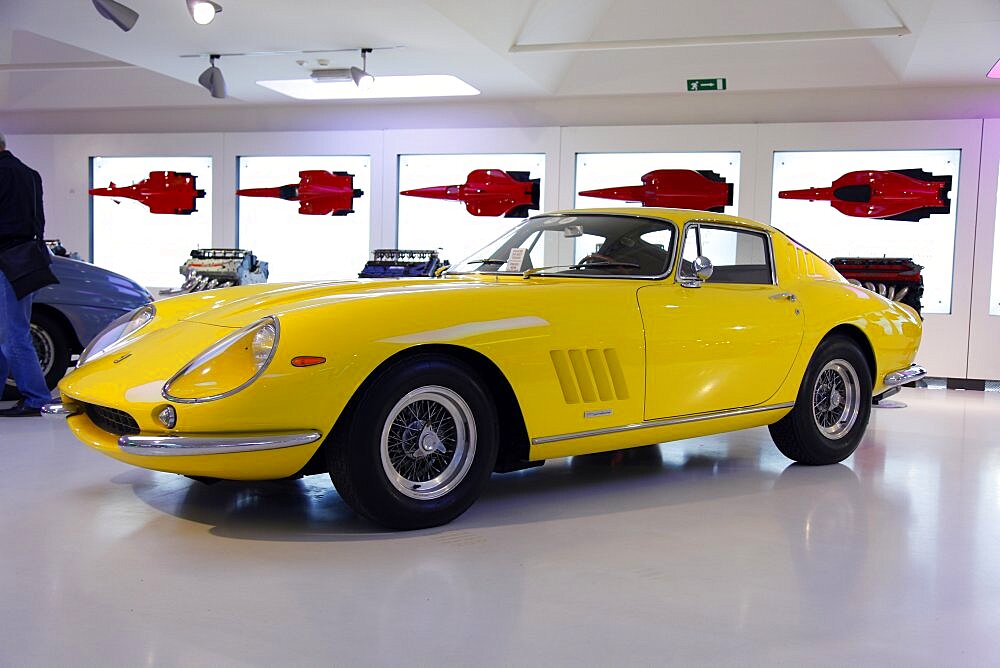 Yellow Ferrari Gtb4 1966, Maranello, Emilia-Romagna, Italy, Europe