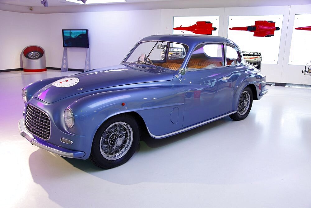 Blue Ferrari 166 246 Aerlux 1949, Maranello, Emilia-Romagna, Italy, Europe