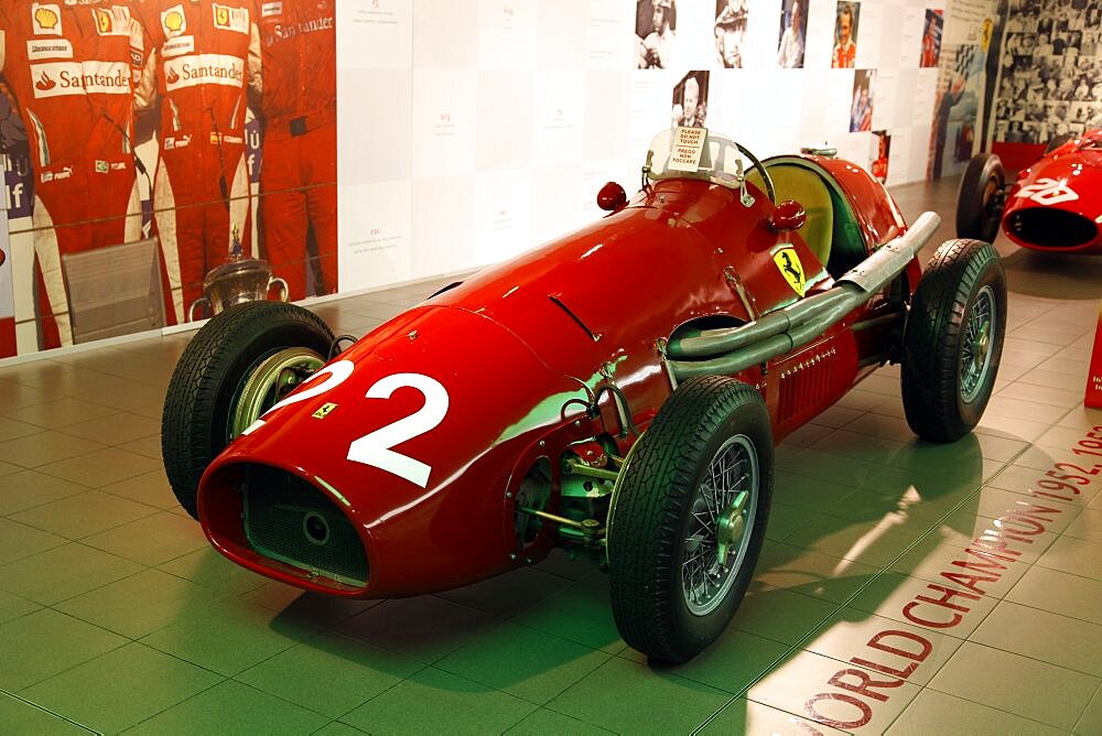 Red Ferrari 500 F2 1951, Maranello, Emilia-Romagna, Italy, Europe