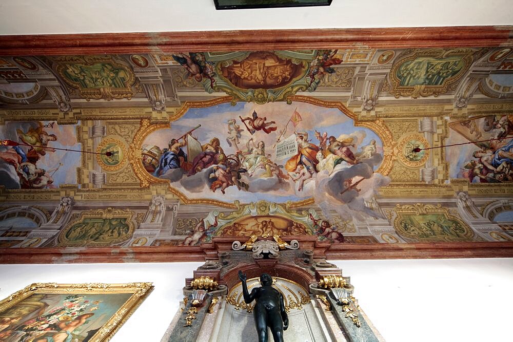 Ceiling painting In Residenz Palace, Salzburg, Austria, Europe