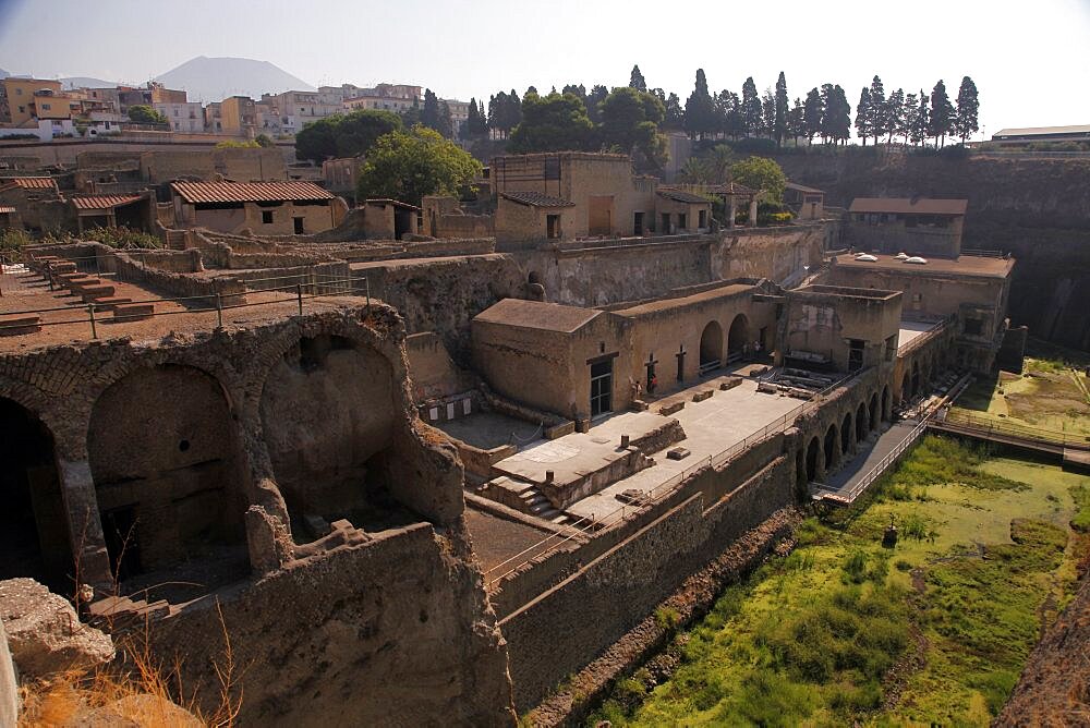 Ancient Roman boat shed arches, Herculaneum, UNESCO World Heritage Site, Naples, Campania, Italy, Europe