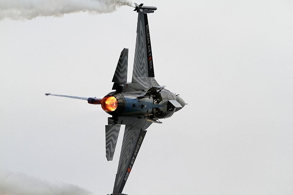 F-16am Jet Fighter, Waddington, Lincolnshire, England, United Kingdom, Europe