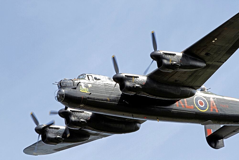 Lancaster Bomber, Battle of Britain Memorial Flight, South Bay, Scarborough, North Yorkshire, England, United Kingdom, Europe