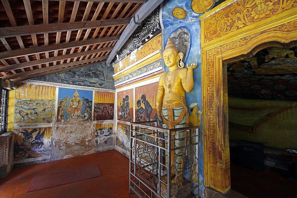 Devil paintings and statue, Matale, Sri Lanka, Asia