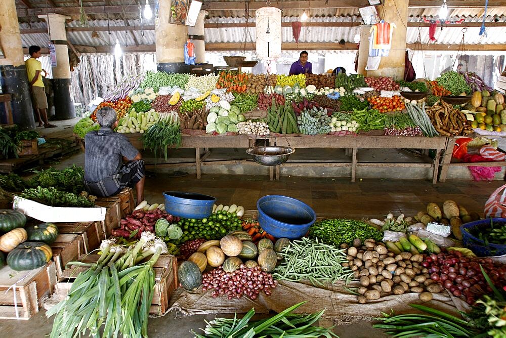 Fruit and vegetable stall, Galle, Sri Lanka, Asia