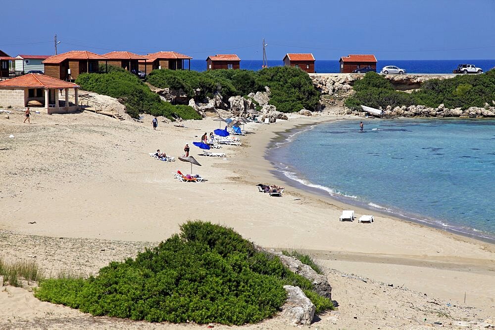 White Sandy Beach, Karpas Peninsula, Northern Cyprus, Mediterranean, Europe