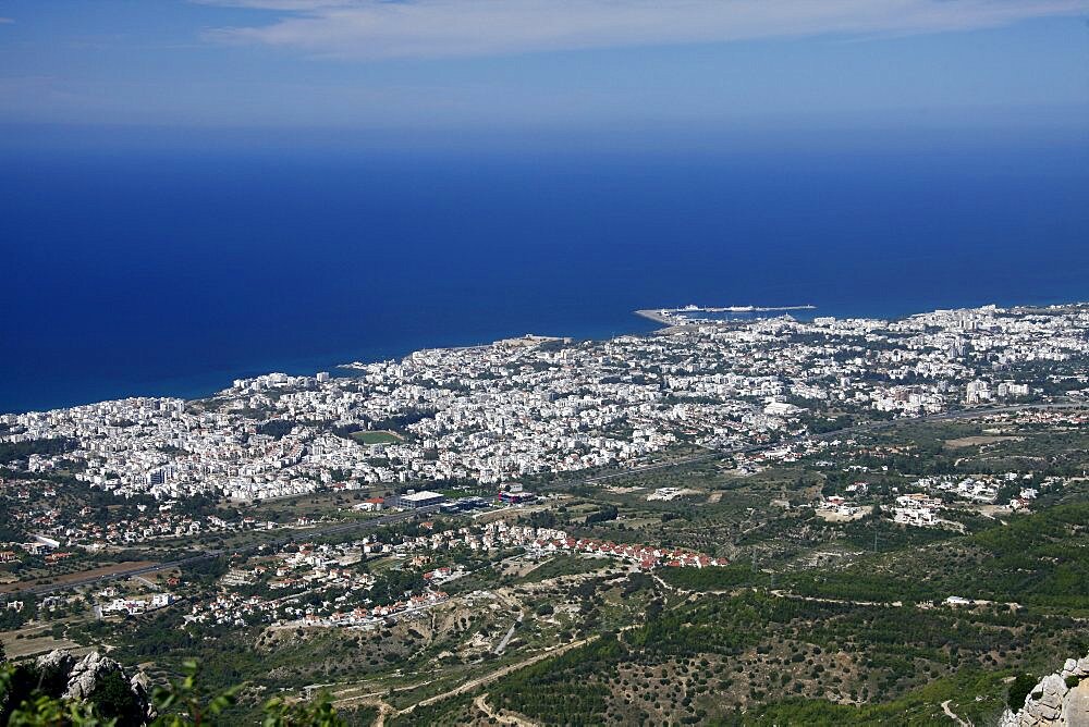 Kyrenia and Mediterranean Sea, Kyrenia, Northern Cyprus, Mediterranean, Europe