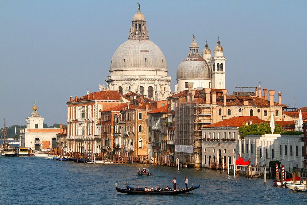 GONDOLA'S & BASILICA DI SANTA MARIA DELLA SALUTEGRAND CANAL, VENICE, ITALYVENICE DAY 4VENICE, VENEZIA, ITALY04 August 2014DIG24354