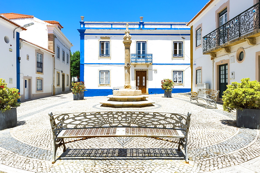 Largo do Pelourinho square, Ericeira, Lisbon Coast, Portugal, Europe