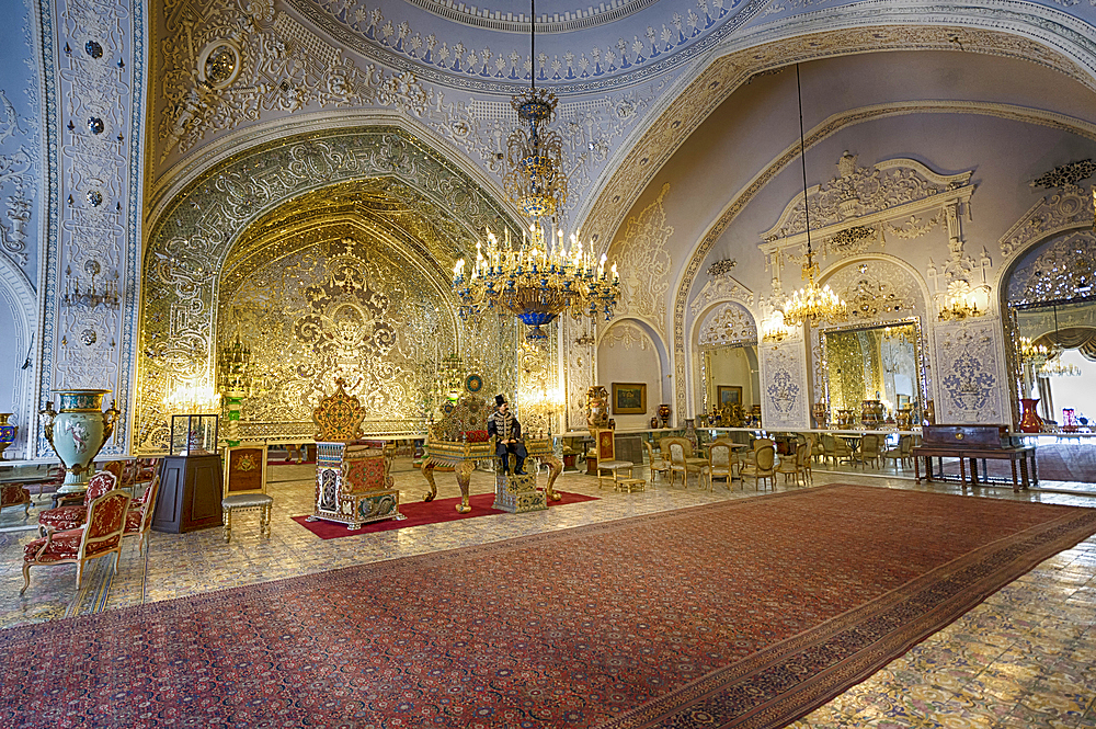 Golestan Palace, UNESCO World Heritage Site, Salam Hall, Tehran, Islamic Republic of Iran, Middle East