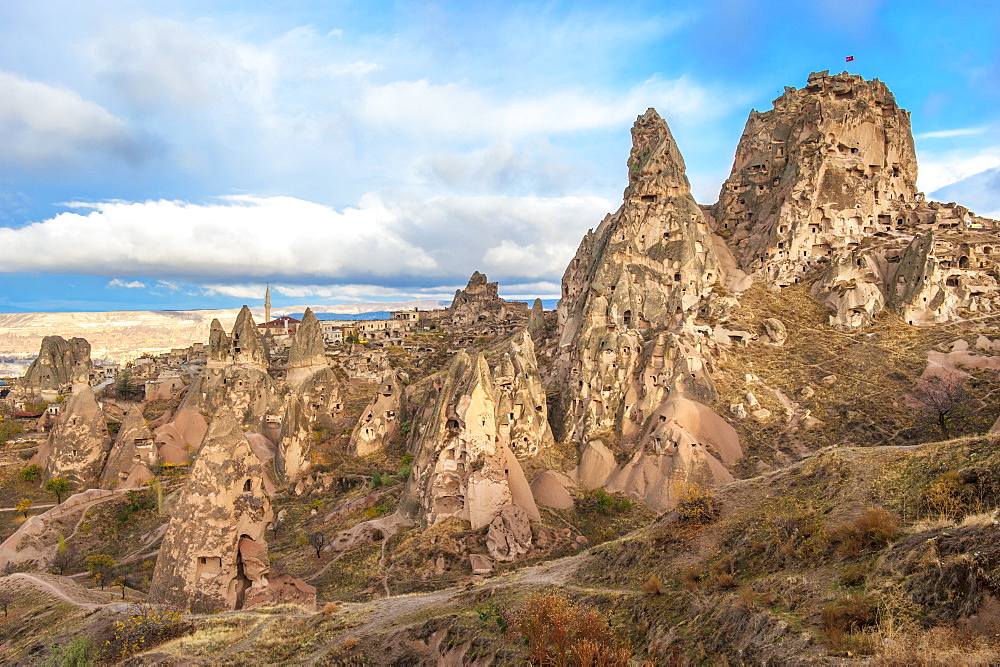 Uchisar, Cappadocia, UNESCO World Heritage Site, Anatolia, Turkey, Asia Minor, Eurasia 