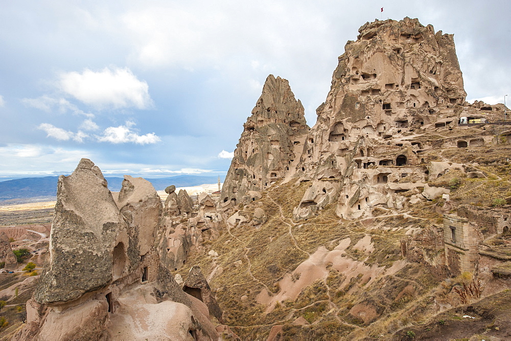 Uchisar, Cappadocia, UNESCO World Heritage Site, Anatolia, Turkey, Asia Minor, Eurasia 