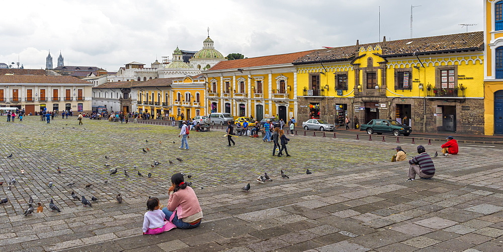 San Francisco Square, Quito Historical center, Quito, UNESCO World Heritage Site, Pichincha Province, Ecuador, South America 