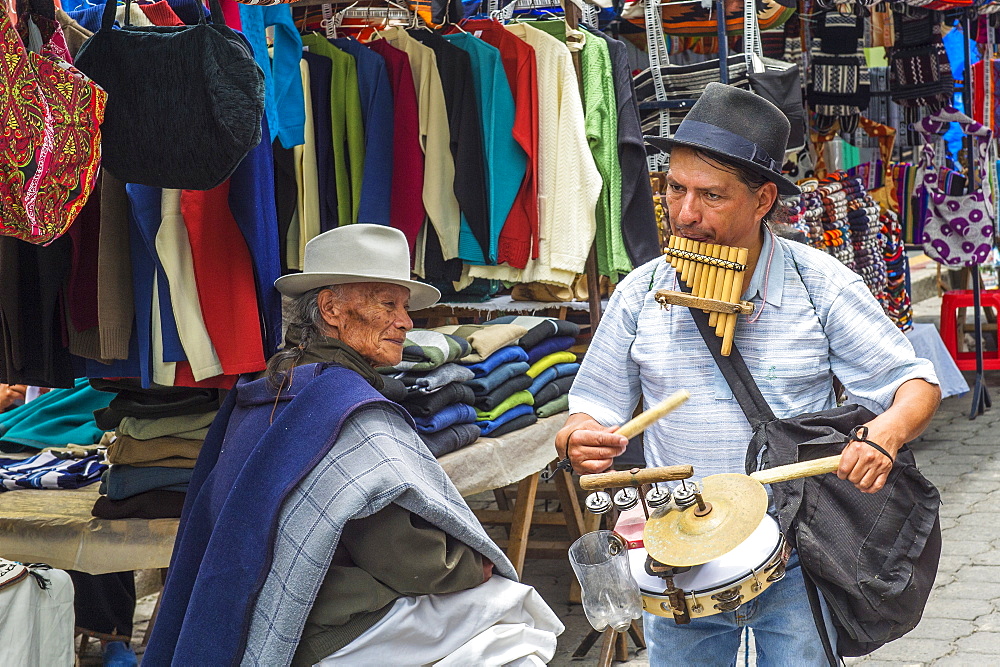 Street scene, Otavalo market, Imbabura Province, Ecuador, South America