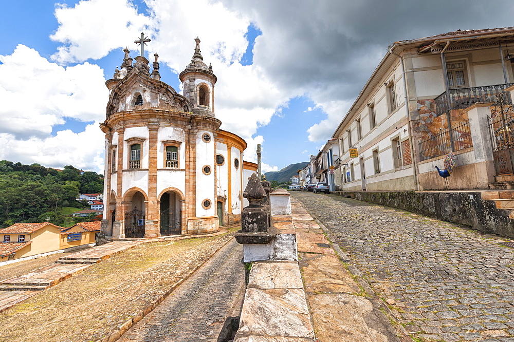 Nossa Senhora do Rosario Church, Ouro Preto, UNESCO World Heritage Site, Minas Gerais, Brazil, South America 