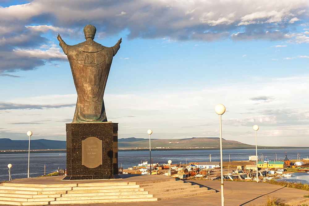 Saint Nicholas Statue, Siberian City Anadyr, Chukotka Province, Russian Far East, Eurasia