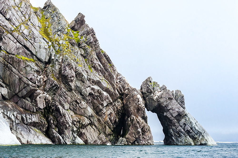 Cliffs at Herald Island, UNESCO World Heritage Site, Chuckchi Sea, Russian Far East, Russia, Europe 