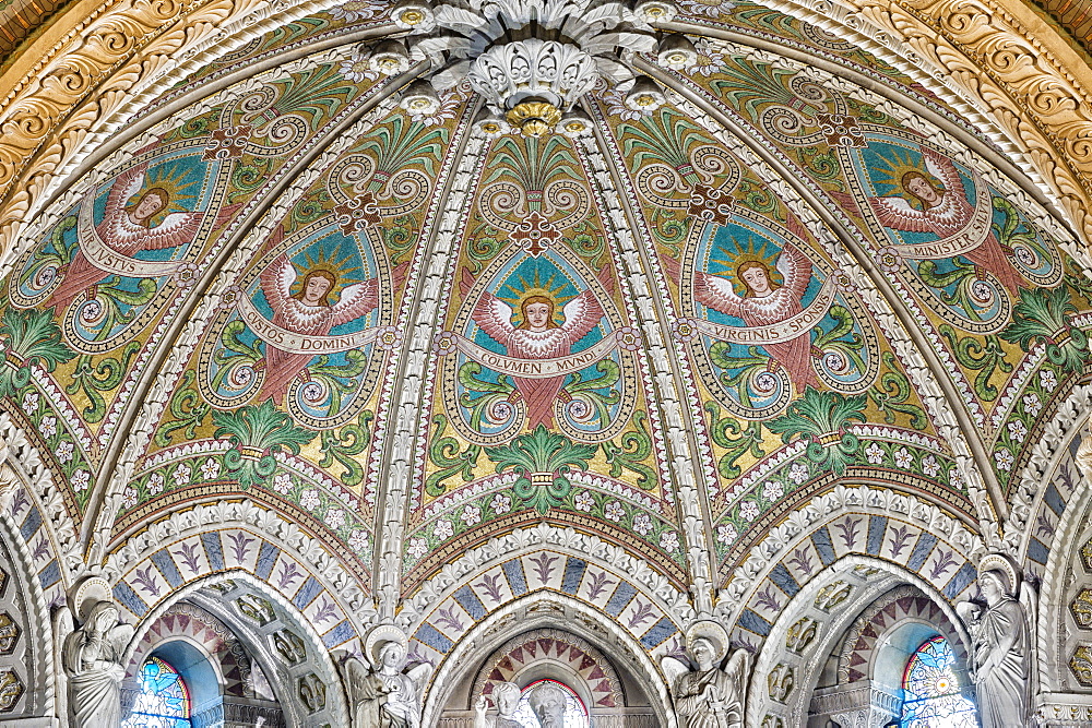 Crypt, Basilica Notre-Dame de Fourviere, UNESCO World Heritage Site, Lyon, Rhone, France, Europe