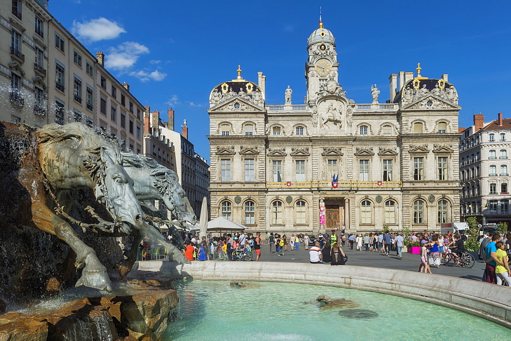 Place des Terreaux, Lyon, Rhone, France, Europe