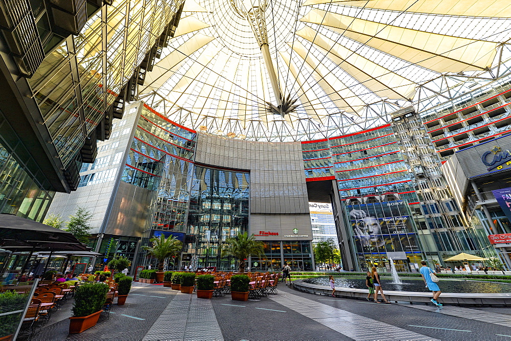 Sony Center interior near Potsdamer Platz, Berlin, Brandenburg, Germany, Europe