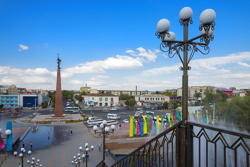 Entrance of the Independence Park, Shymkent, South Region, Kazakhstan, Central Asia, Asia