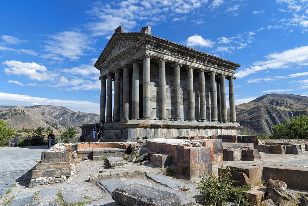 Classical Hellenistic sun temple of Garni, Kotayk Province, Armenia, Caucasus, Asia