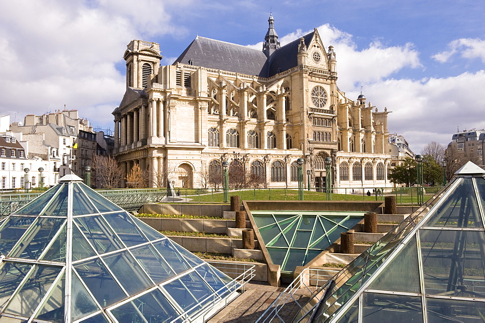 St. Eustache Church in the Halles District, Paris, France, Europe 