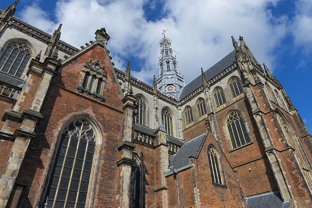 Late Gothic Grote Kerk (St.-Bavokerk Protestant church), Haarlem, North Holland, The Netherlands, Europe