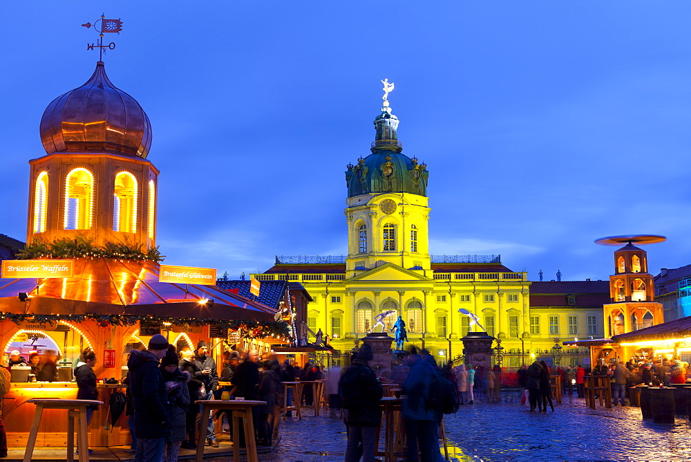 Christmas Market in front of Charlottenburg Palace, Berlin, Germany, Europe