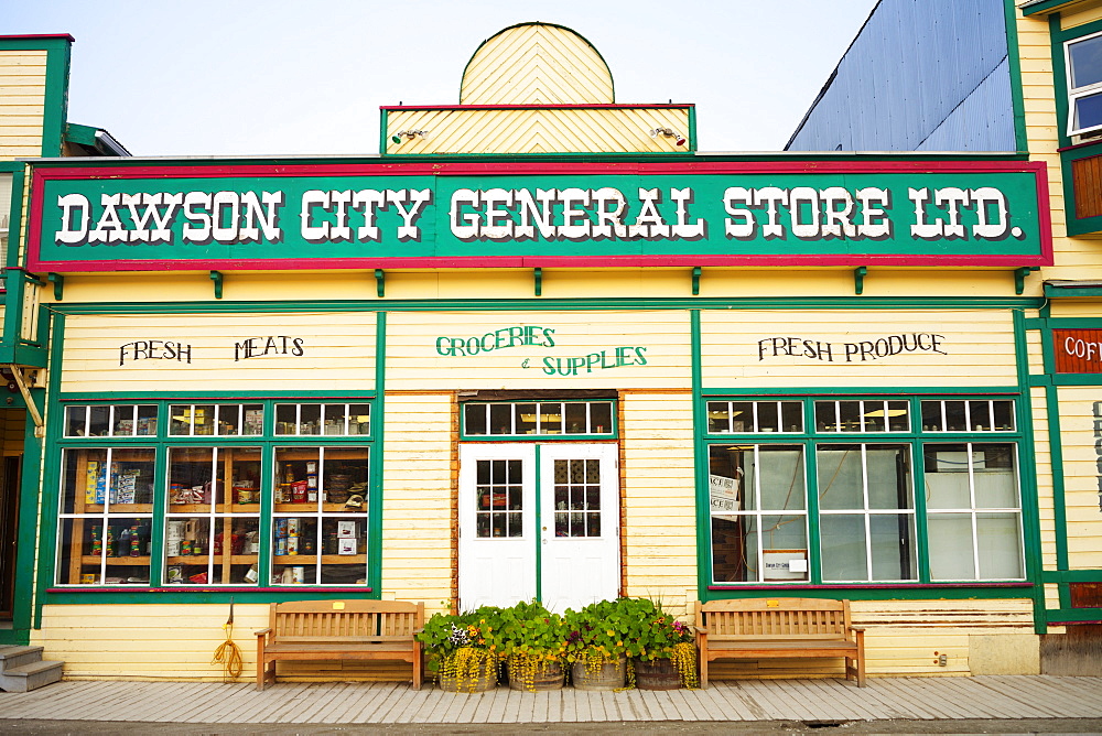 A Historic Building on Dawson City's Main Street, Dawson City, Yukon, Canada, North America