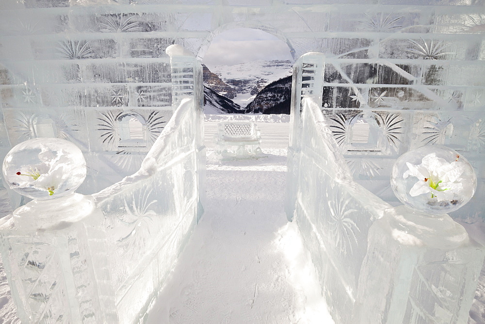 Ice Sculpture, Lake Louise, Banff National Park, Alberta, Canada, North America