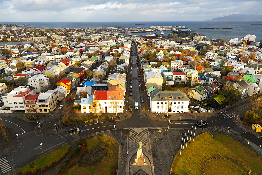 Overview of the Historic Centre of Reykjavik, Iceland, Polar Regions